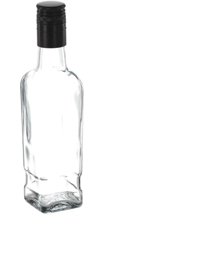 Staklena boca za viski 250 ml s navojnim zatvaračem