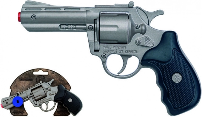 Policijski revolver metalni srebrni metalni 8 metaka