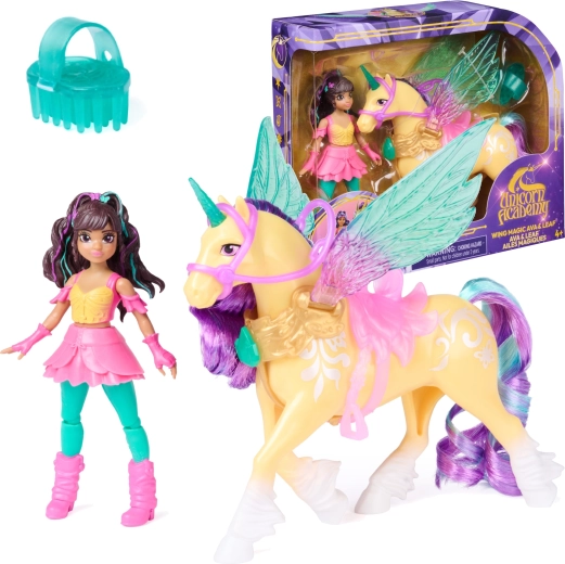 Unicorn Academy magična krila – lutka Ava i jednorog Leaf s dodacima