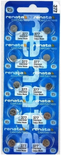 Gumbi baterije RENATA 377/376 1,55 V – pakiranje 10 kom