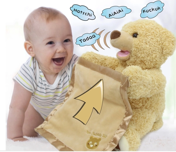 Jamara interactive plush teddy bear Mr. Babble Bear brown