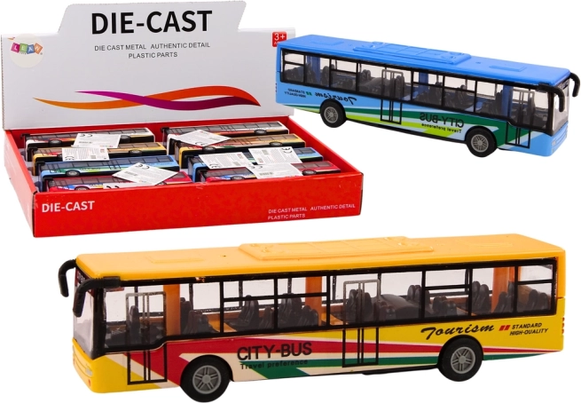 Metalni gradski autobus s trenjem 15 cm