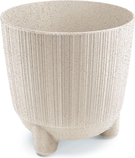 Tegla za cvijeće Ryfo N Eco Wood 16,8 cm bijela