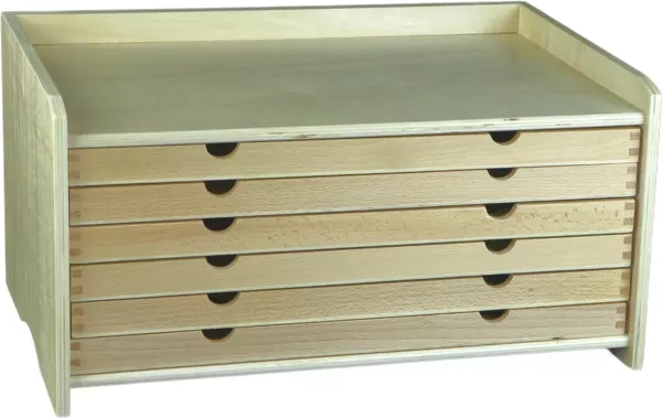 Practical drawers with cutouts