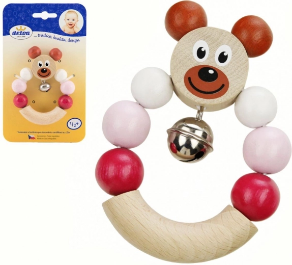 Detoa zvečka medvjedić ružičasta