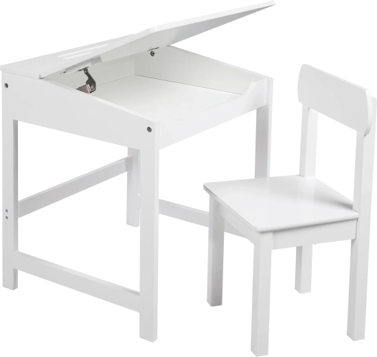 Roba children's school desk with chair, white