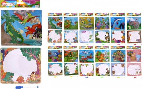 Kreativni set - puzzle + 1 komad markera