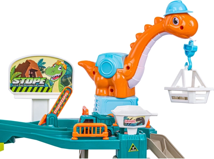 Dinosaurus-dizalica i staza za kuglice