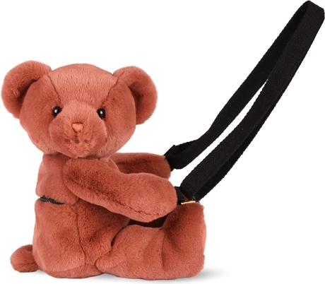 Doudou plišana torbica preko ramena medvjedić terakota 30 cm