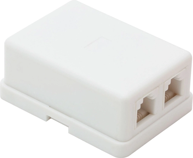Double Wall-Mounted Telephone Socket
