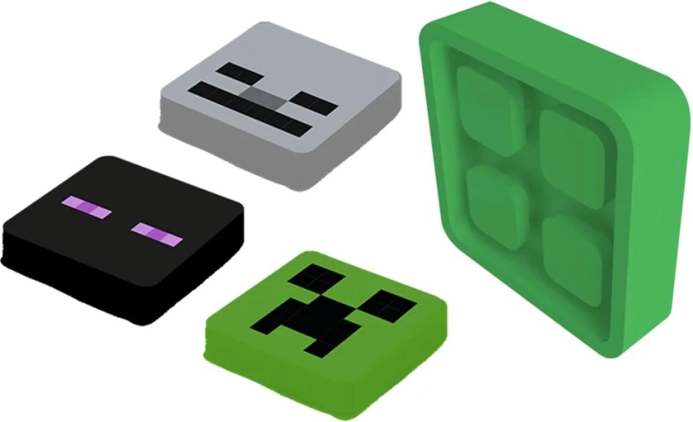 Pixie crew Minecraft reflektirajuća značka s multipikselima