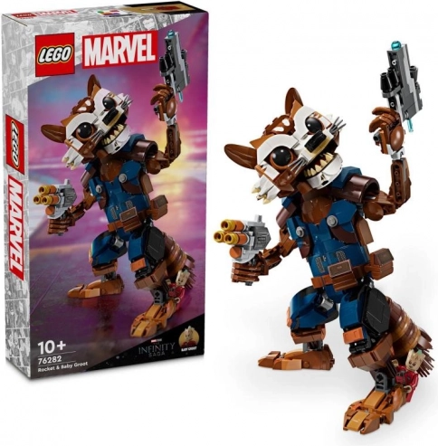 Lego Marvel Rocket i Baby Groot – pomična figurica 22 cm