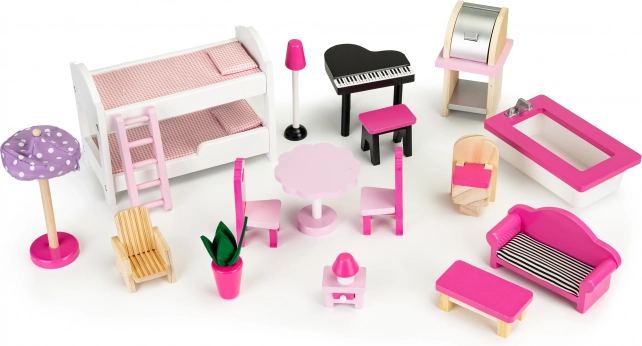 16 pieces of wooden furniture