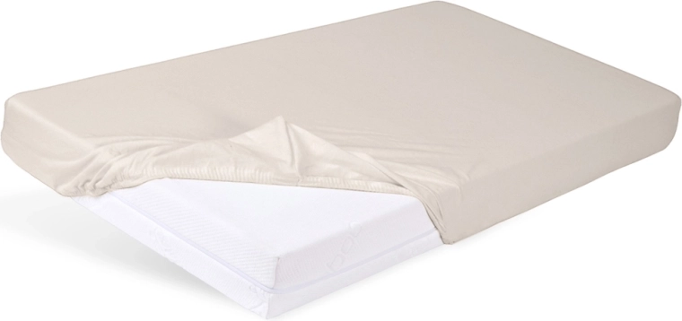 Babymatex fitted jersey sheet 60 × 120 cm light beige