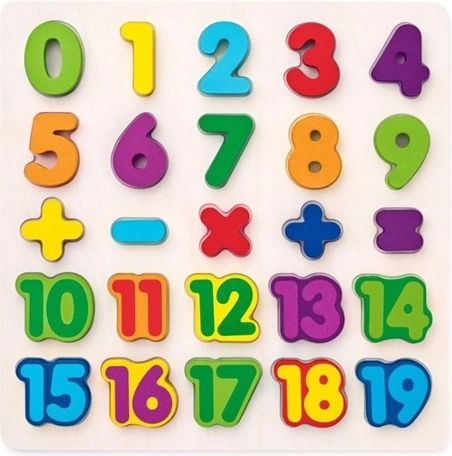 Woody wooden number insertion puzzle