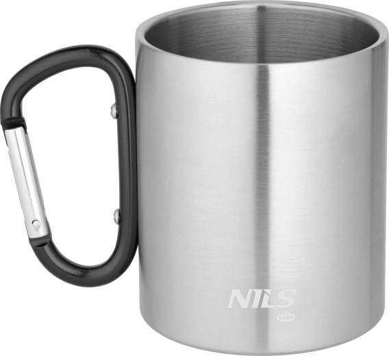 Kamperska inox šalica s karabinerom 300 ml NILS CAMP