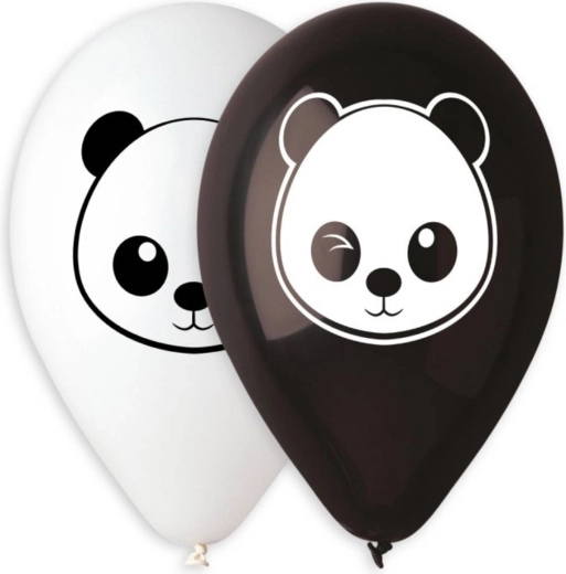 Gemar latex balloon with panda print 30 cm (pastel) - 1 piece