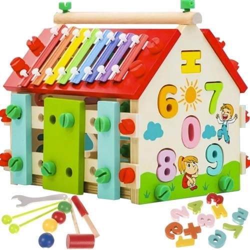 Drvena edukativna kućica za djecu DIY