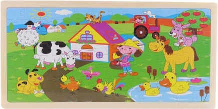 Drvene puzzle farma 96 dijelova