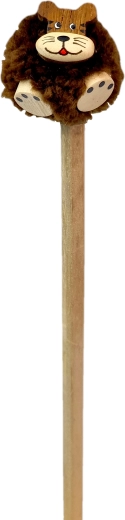 Drvena olovka s lavićem s pahuljastom grivom