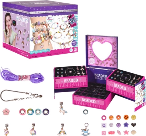 Set za izradu nakita u kutiji za nakit sa zrcalom