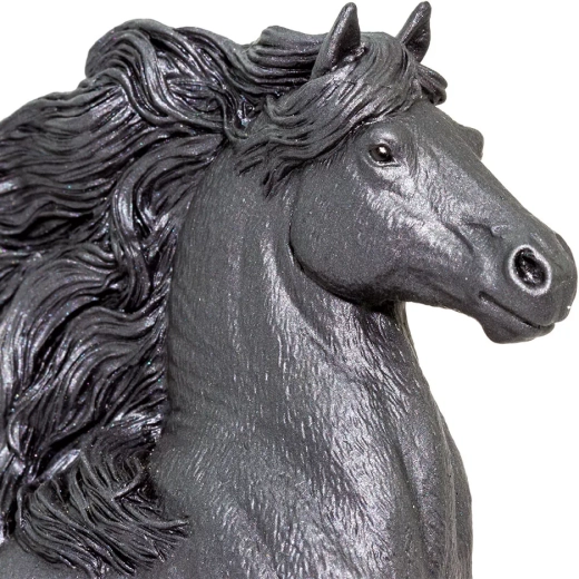 Realistic details of the Friesian horse