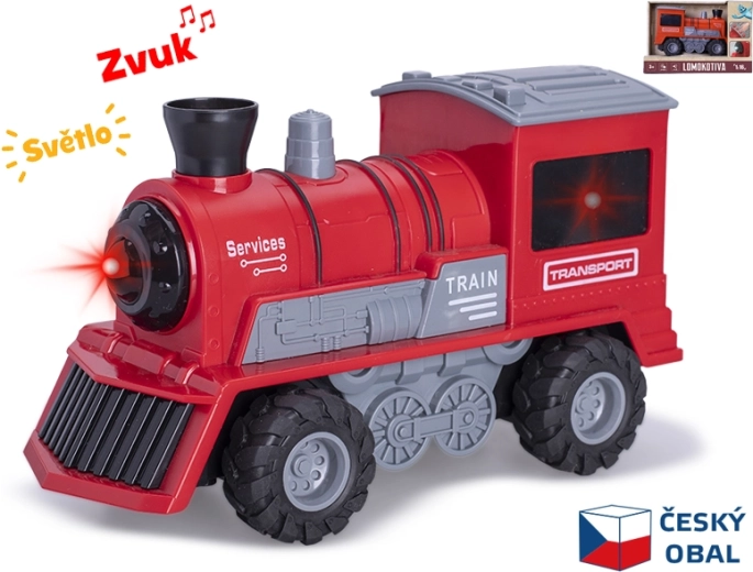 Lokomotiva sa svjetlom i zvukom crvena 22,5 cm (1:16)