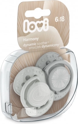 LOVI Silikonska dinamična duda HARMONY 6-18 mj 2 kom za dječaka