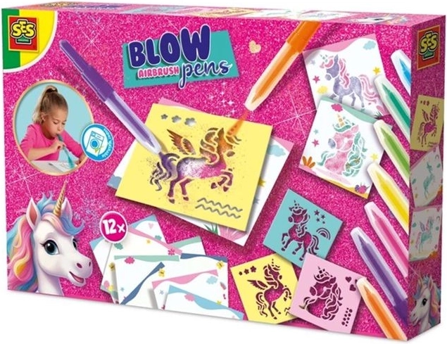 SES Jednorog – airbrush set puhalica flomastera