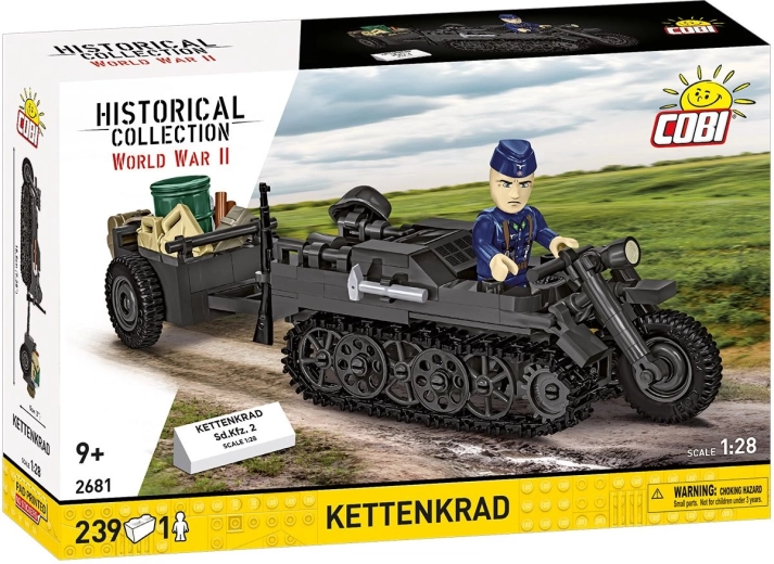 COBI WWII Sd.Kfz. 2 Kettenkrad with Trailer 1:28 (239 Pieces)