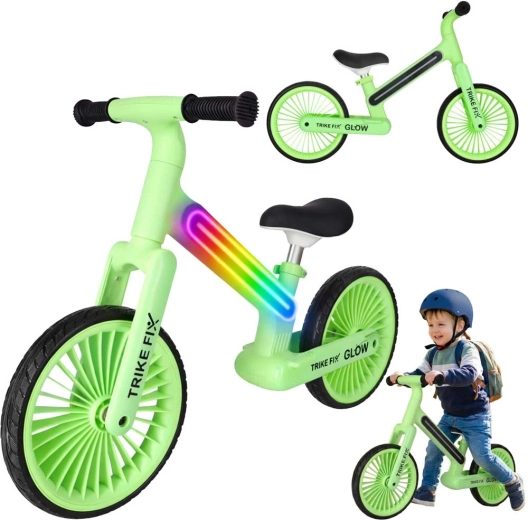 Trike Fix Glow LED Balance Bike – Neon Green