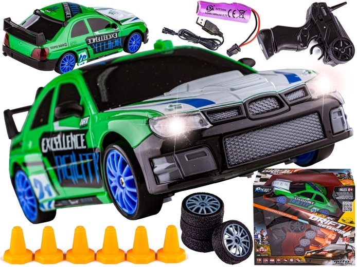 RC drift auto 1:24 4WD 2,4 GHz zeleno