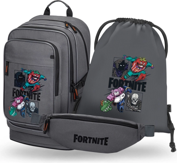 Školski set Baagl Cubic Fortnite Squad 3u1: ruksak, vrećica i torbica oko struka (GRS)