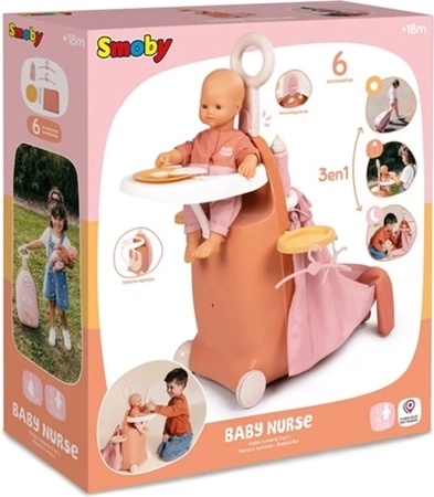 Smoby Baby Nurse multifunctional doll suitcase