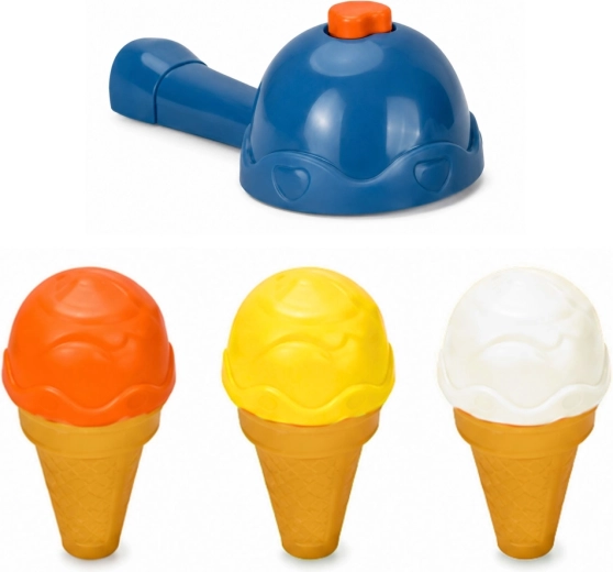 Ice-cream “scooper” and cones for realistic play