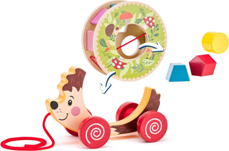 Shape and color sorter in a removable wheel