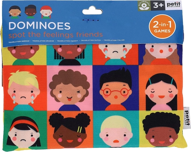 Petit Collage domino 2 u 1 osjećaji i brojevi