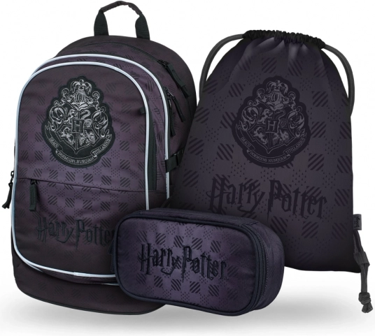Školski set BAAGL Core HARRY POTTER Hogwarts crni – ruksak, pernica i vrećica