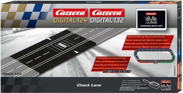 Split time measurement check lane for carrera digital 132/124 slot car tracks