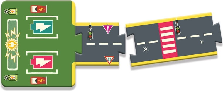 Realistična cesta s prometnim elementima