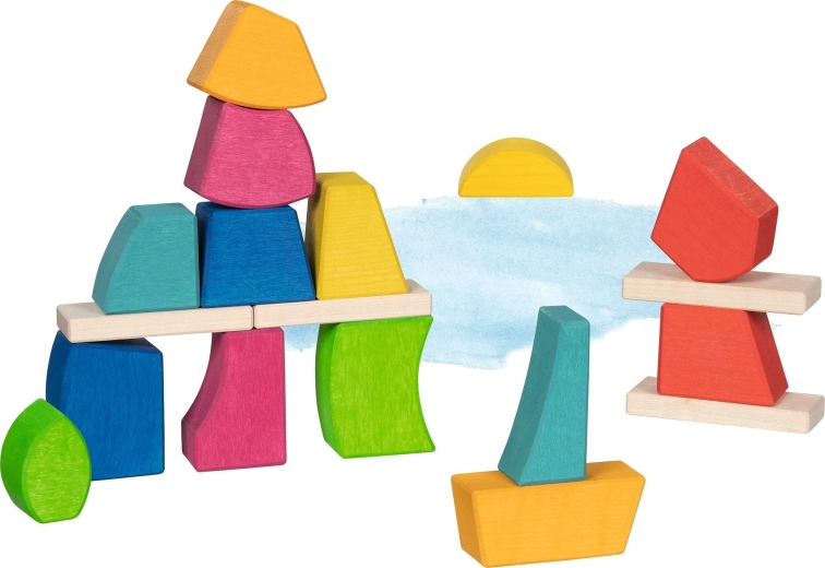 Drvene građevne kocke Creo goki Evolution (18 dijelova)
