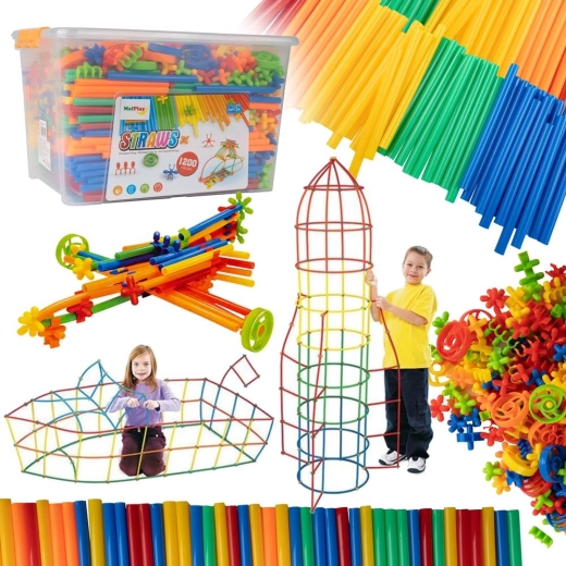 Creative Straw Construction Set, 1200 Pieces