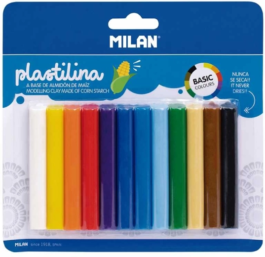 Plastelin basic – set od 12 boja