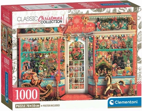 Clementoni puzzle Compact 1000 dijelova Holiday Shop