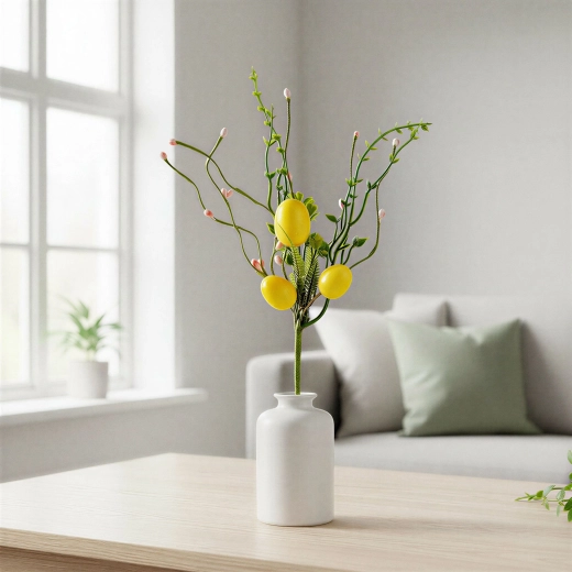 Easter Tree with Eggs, Yellow, 28 × 16 cm