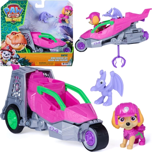 Psići u ophodnji Dino Film: Skye Dino Rescue mlazni avion s figuricama