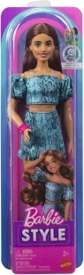 Mattel Barbie Fashionistas kolekcionarska lutka s tamnom kosom u dvodijelnom tirkiznom outfitu
