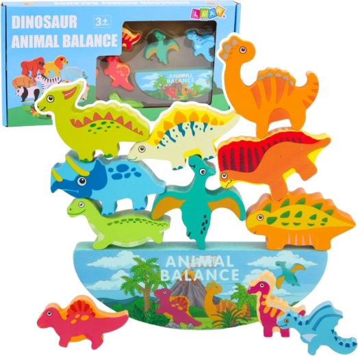Drvena balansirajuća igra dinosauri Montessori 12 dijelova