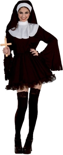 Women's Sexy Nun Costume, Size M