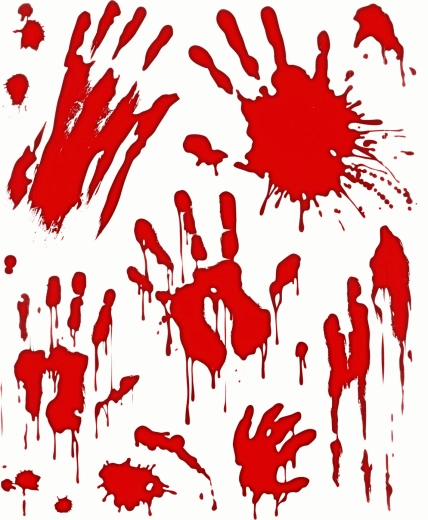 Halloween Window Stickers – Bloody Hands